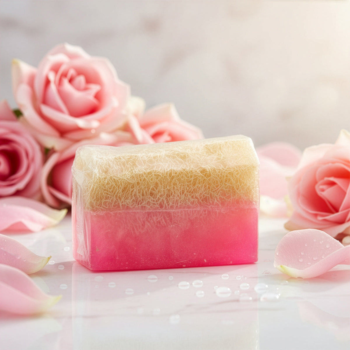 Rosenseife mit Kürbiskernfasern von Adonia Care – Ansicht 5