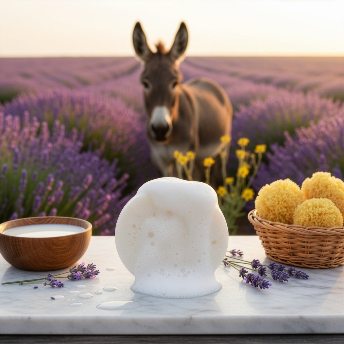 Eselsmilch Naturschwammseife von Adonia Care – Ansicht 5