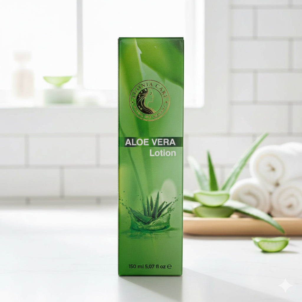 Adonia Care Aloe Vera Lotion – 24h Feuchtigkeits-Körperlotion für zarte Haut – 150 ml