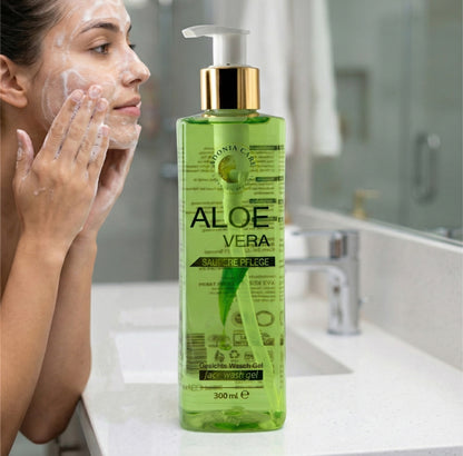 Adonia Care Aloe Vera Gesichts Wasch Gel (300 ml) – milde Reinigung für frisches Hautgefühl