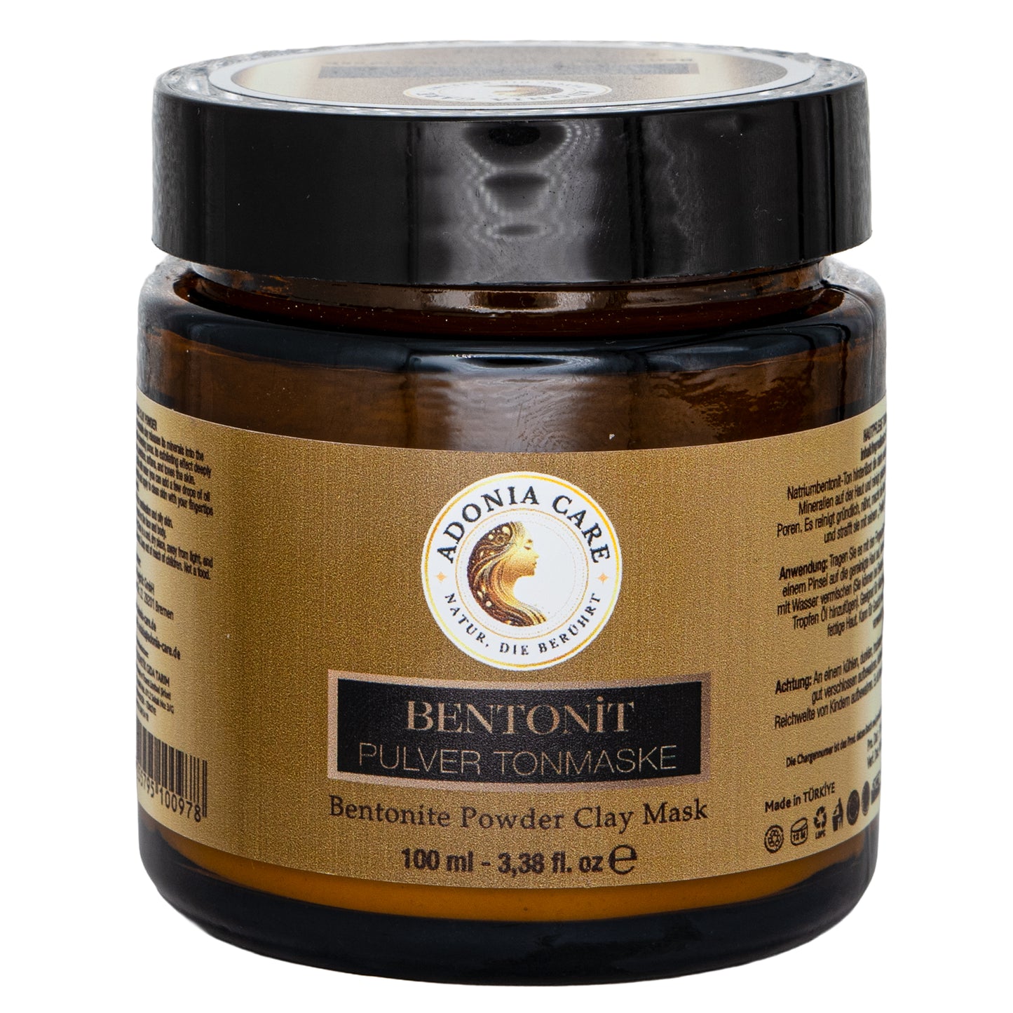 Adonia Care Bentonit Pulver Tonmaske – naturreine Tiefenreinigung (100 ml)