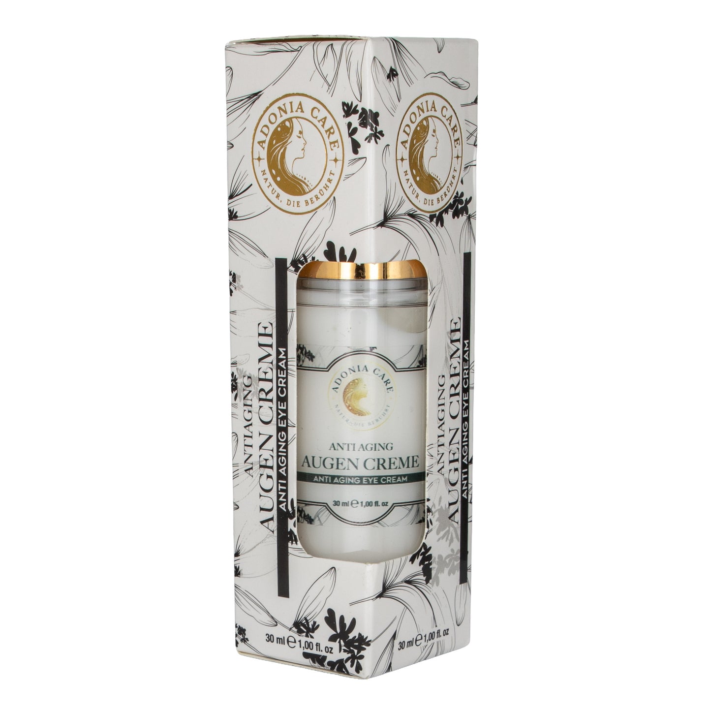 Adonia Care Anti-Aging Augencreme – Hochwirksame Pflege für die Augenpartie – 30 ml mit 3-fach Hyaluron, Peptiden & Baobab-Öl