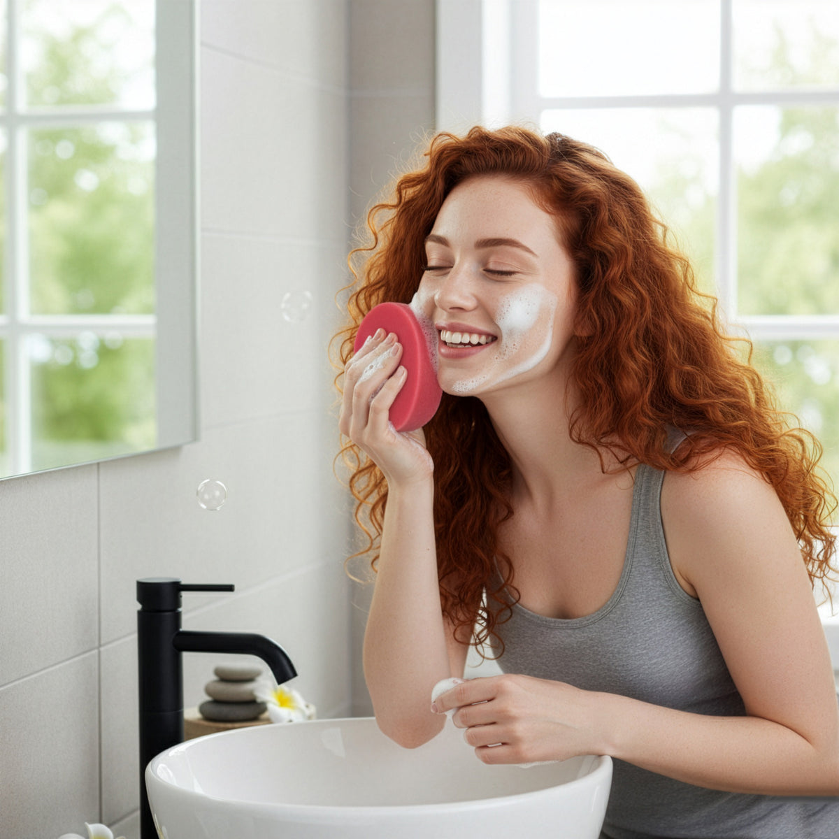 Granatapfel Naturschwammseife von Adonia Care – Ansicht 2