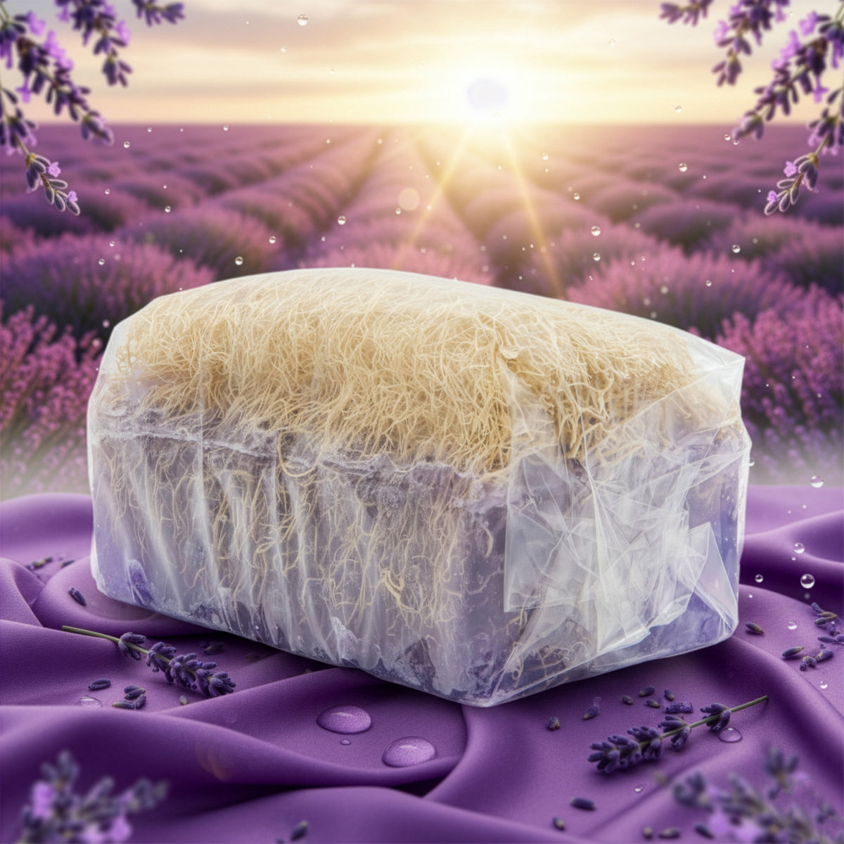 Lavendelseife mit Kürbiskernfasern von Adonia Care – Ansicht 6