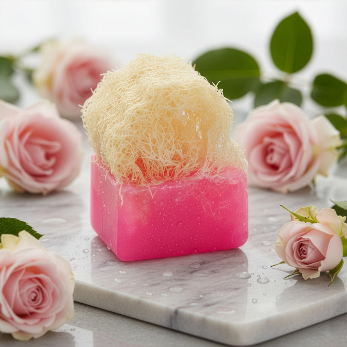 Rosenseife mit Kürbiskernfasern von Adonia Care – Ansicht 7