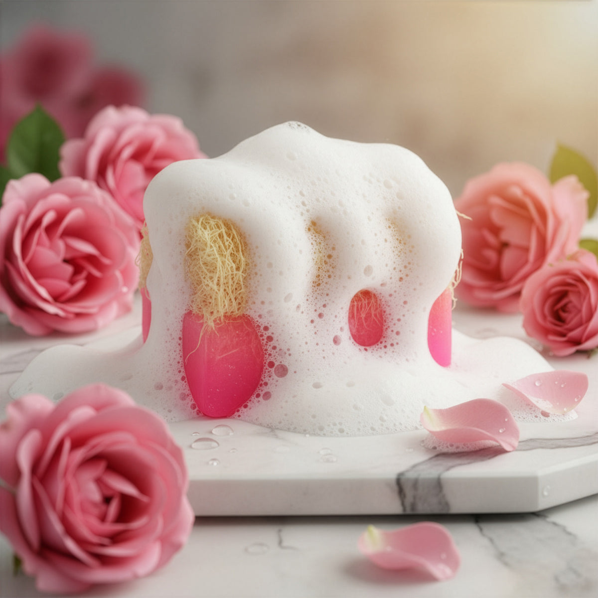 Rosenseife mit Kürbiskernfasern von Adonia Care – Ansicht 6