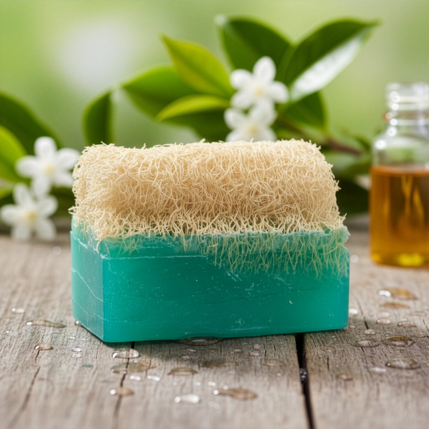 Teebaumseife mit Kürbisfasern (Peeling-Effekt) – Produktfoto