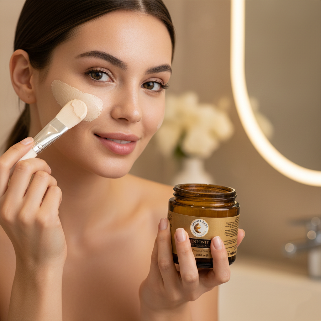 Adonia Care Bentonit Pulver Tonmaske – naturreine Tiefenreinigung (100 ml)