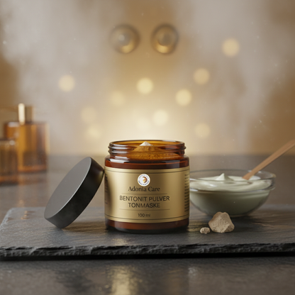Adonia Care Bentonit Pulver Tonmaske – naturreine Tiefenreinigung (100 ml)