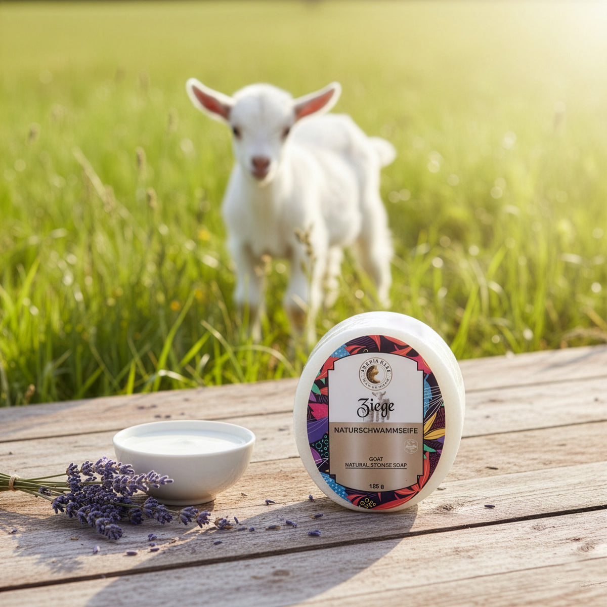 Ziegenmilch Naturschwammseife von Adonia Care – Ansicht 4