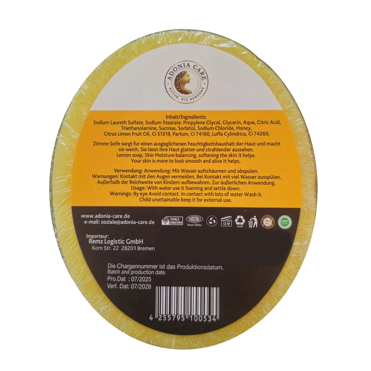 Zitronen Naturschwammseife von Adonia Care – Ansicht 12