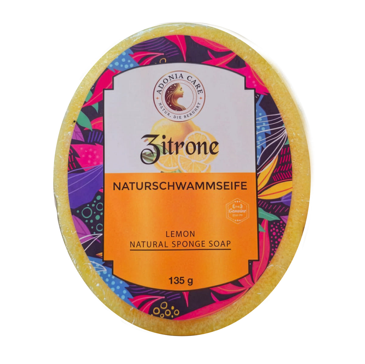 Zitronen Naturschwammseife von Adonia Care