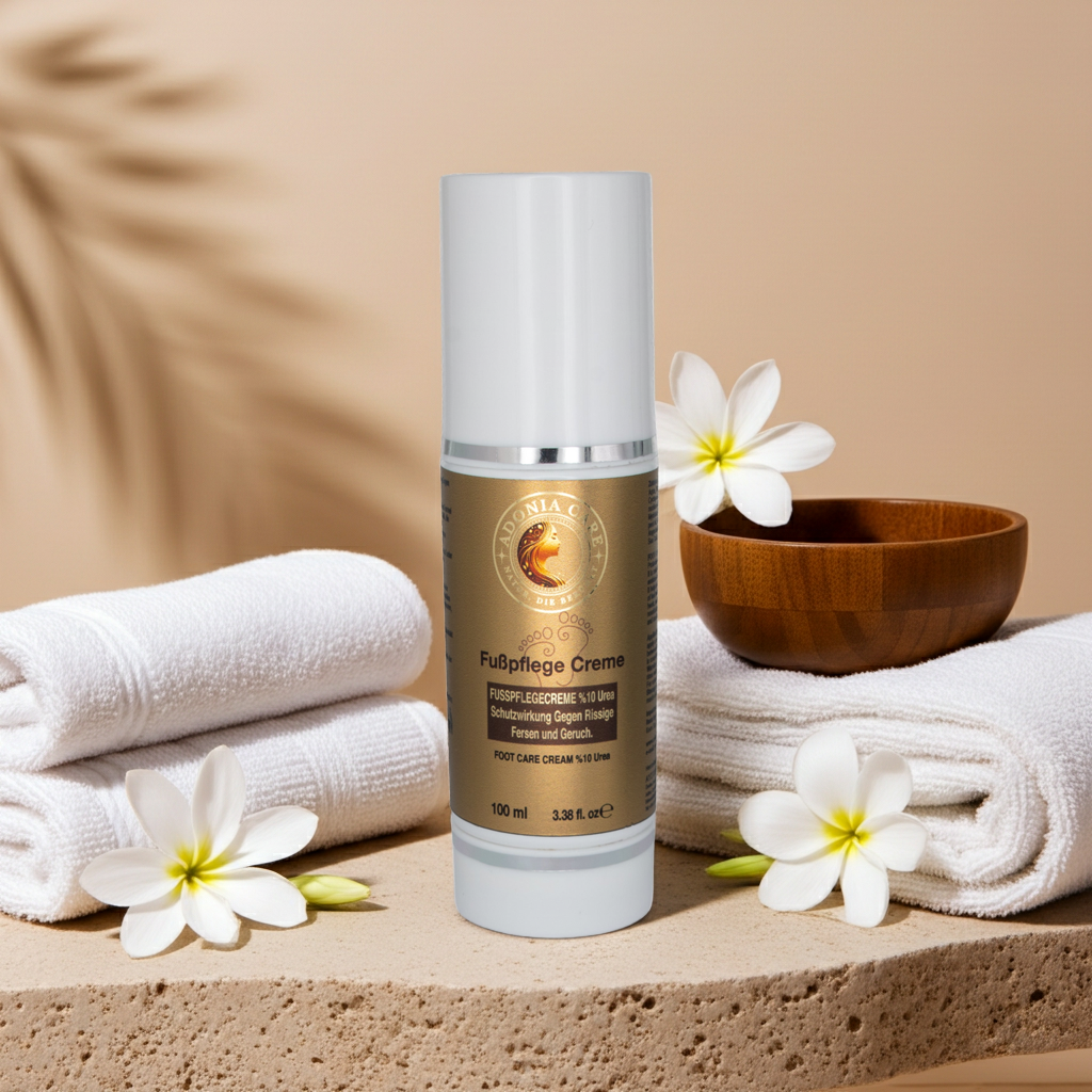 Adonia Care Fußpflege Creme 10% Urea – gegen rissige Fersen & Hornhaut (100 ml)