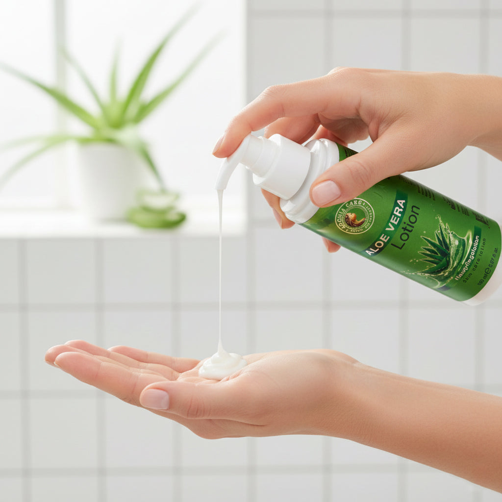 Adonia Care Aloe Vera Lotion – 24h Feuchtigkeits-Körperlotion für zarte Haut – 150 ml